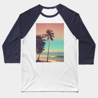 Aesthetic Beach sunset Baseball T-Shirt